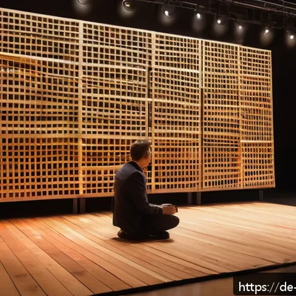 공연기획사의 프로젝트 완료 사례 - A vibrant cultural event stage design showcasing a harmonious blend of warm, muted colors for emotio...