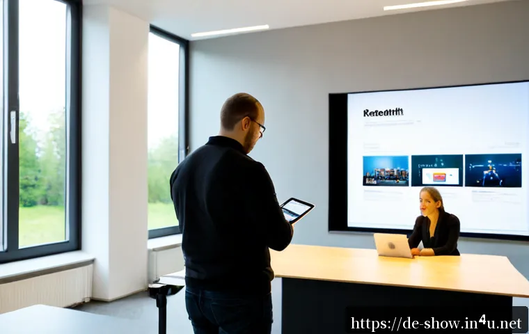 공연기획사 채용 트렌드 - Photorealistic modern recruitment meeting at a German live-event production company in Berlin, diver...
